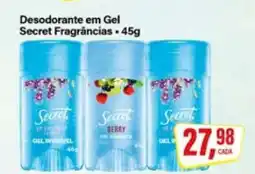 Rede Supermarket Desodorante em Gel Secret Fragrâncias oferta