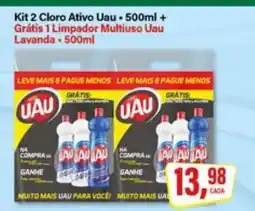 Rede Supermarket Kit 2 Cloro Ativo Uau - 500ml + Grátis 1 Limpador Multiuso Uau Lavanda - 500ml oferta