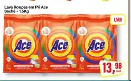 Rede Supermarket Lava Roupas em Pó Ace oferta