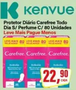 Rede Supermarket Protetor Diário Carefree Todo Dia S/ Perfume C/ 80 Unidades oferta