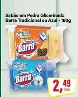 Rede Supermarket Sabão em Pedra Glicerinado Barra Tradicional ou Azul oferta
