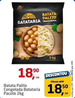 Tenda Atacado Batata Palito Congelada Batataria Batata Palito Congelada Batataria Pacote 2kg oferta