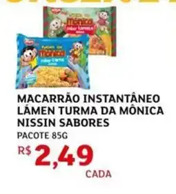 Assaí Atacadista Macarrão instantâneo lámen turma da mônica nissin sabores pacote oferta
