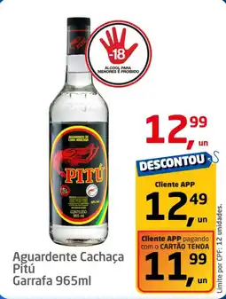Tenda Atacado Aguardente Cachaça Pitú oferta