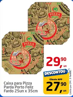Tenda Atacado Caixa para Pizza Parda Porto Feliz Fardo 25un x 35cm oferta