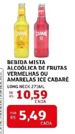 Assaí Atacadista Bebida mista alcoólica de frutas vermelhas ou amarelas ice cabaré long neck oferta