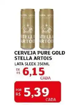 Assaí Atacadista Cerveja pure gold stella artois lata sleek oferta
