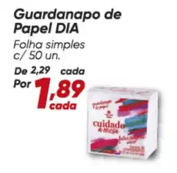 Dia Guardanapo de Papel DIA Folha simples c/50 un. oferta