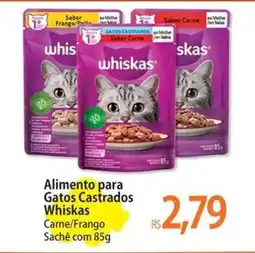 Atacadão Alimento para Gatos Castrados Whiskas Carne/Frango Sachê oferta