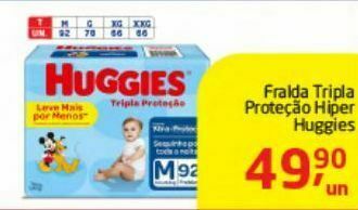 Tenda Atacado Fralda tripla proteção hiper huggies oferta