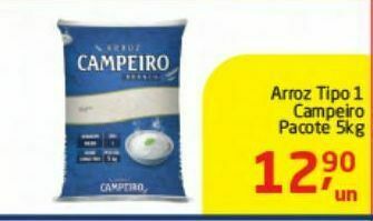 Tenda Atacado Arroz tipo 1 campeiro 5kg oferta