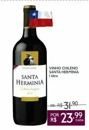 GBarbosa Vinho chileno santa herminia 1 litro oferta