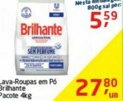 Tenda Atacado Lava-roupas em pó brilhante 4kg oferta