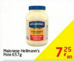 Tenda Atacado Maionese hellmann's 657g oferta