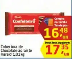 Tenda Atacado Cobertura de chocolate ao leite harald 1.01kg oferta