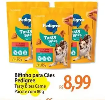 Bifinho para Cães Pedigree Tasty Bites Carne Pacote