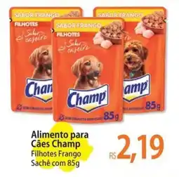 Atacadão Alimento para Cães Champ Filhotes Frango Sachê oferta