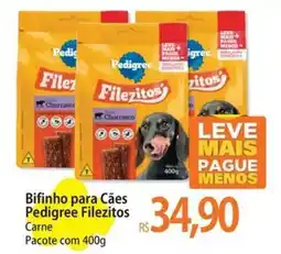 Atacadão Bifinho para Cães Pedigree Filezitos oferta