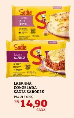 Assaí Atacadista Lasanha congelada sadia sabores oferta