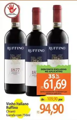 Atacadão Vinho Italiano Ruffino oferta