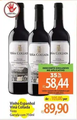 Atacadão Vinho espanhol vina collada oferta