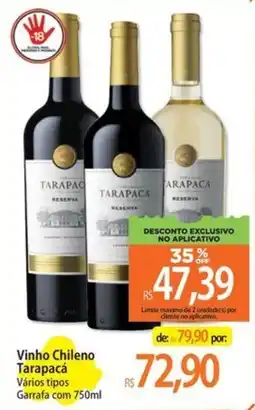 Atacadão Vinho Chileno Tarapacá Vários tipos Garrafa oferta