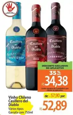 Atacadão Vinho Chileno Casillero del Diablo oferta