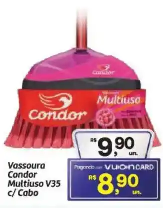 Fort Atacadista Vassoura Condor Multiuso V35 c/Cabo oferta