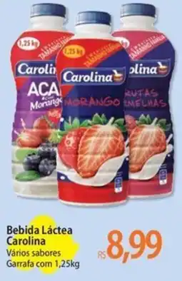 Atacadão Bebida Láctea Carolina Vários sabores Garrafa oferta