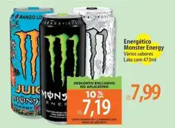 Atacadão Energético Monster Energy Vários sabores Lata oferta