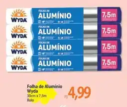 Atacadão Folha de Alumínio Wyda 30cm x 7,5m Rolo oferta