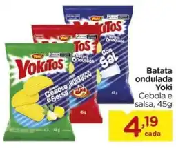 Carrefour Batata ondulada Yoki Cebola e salsa, oferta