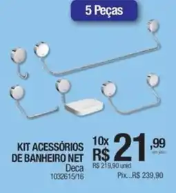 Milium Kit acessórios de banheiro net deca oferta