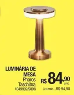Milium Luminária de mesa pharos taschibra oferta