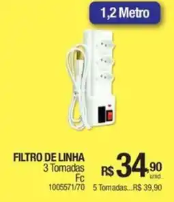 Milium Filtro de linha 3 Tomadas Fc oferta