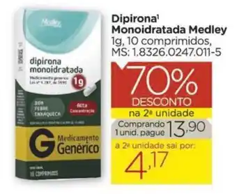 Dipirona Monoidratada Medley 1g,