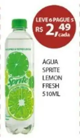 Agua Sprite Lemon Fresh 510ml