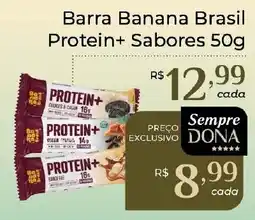 Dona de Casa Barra Banana Brasil Protein+ Sabores oferta