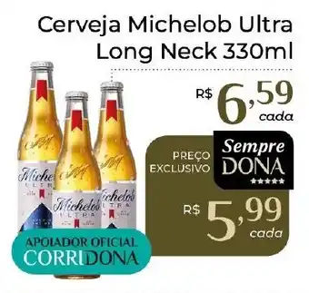 Dona de Casa Cerveja Michelob Ultra Long Neck oferta