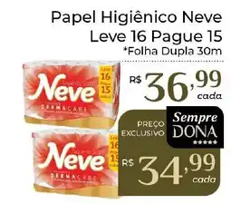 Dona de Casa Papel Higiênico Neve oferta