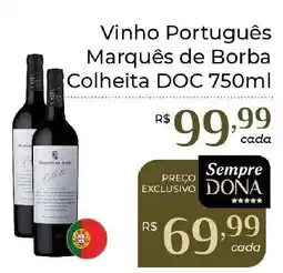 Dona de Casa Vinho Português Marquês de Borba Colheita DOC oferta