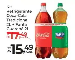 Super Luna Kit Refrigerante Coca-Cola Tradicional + Fanta Guaraná oferta