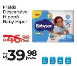 Super Luna Fralda Descartável Hipopó Baby Hiper oferta