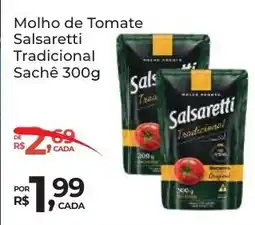 Super Luna Molho de Tomate Salsaretti Tradicional Sachê oferta