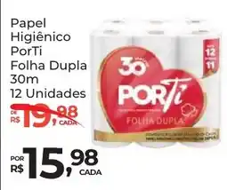 Super Luna Papel Higiênico PorTi Folha Dupla 30m oferta