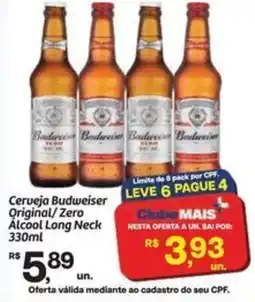 Fort Atacadista Cerveja Budweiser Original/Zero Alcool Long Neck oferta