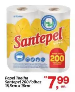 Fort Atacadista Papel Toalha Santepel 200 Folhas 18,5cm x 18cm oferta