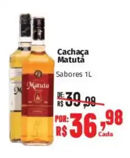 Supermercados Mateus Cachaça Matutá Sabores oferta