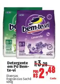 Supermercados Mateus Detergente em Pó Bem-te-vi oferta