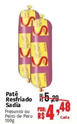 Supermercados Mateus Patê Resfriado Sadia oferta